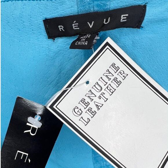 New with Tags Clothes By Revue Blue Leather Top With Matching Skirt Size 12 - Picture 8 of 8